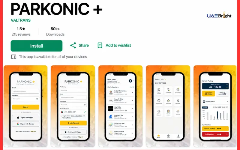 PARKONIC+ app